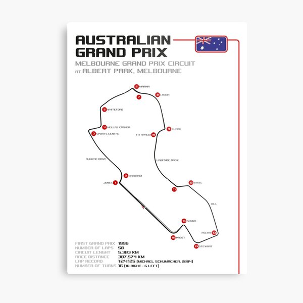 Australian Grand Prix Metal Print