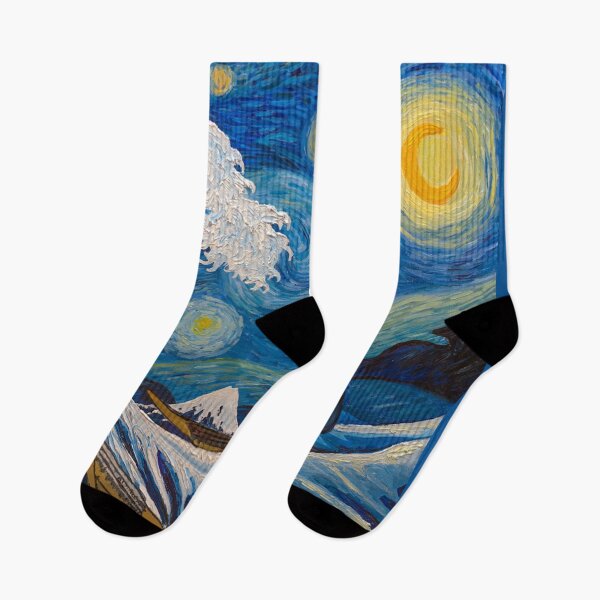 Item preview, Masterpiece Mashup - Edvard Munch The Scream, Hokusai Kanagawa The Great Wave, Vincent Van Gogh The Starry Night all together designed and sold by MindChirp.