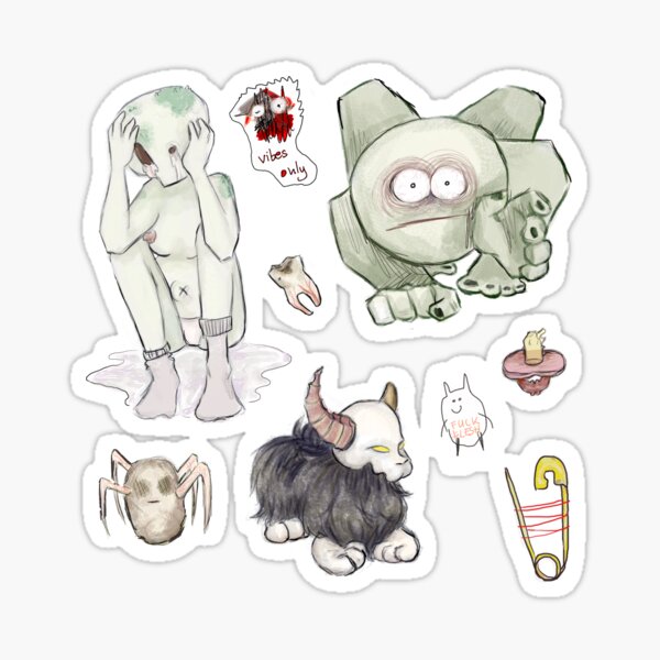 Cursed Vibe Bastardcore Stickers Sticker By Highoncatnip Redbubble