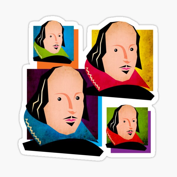 Item preview, SIR WILLIAM SHAKESPEARE - COLOURFUL, POP-ART STYLE COLLAGE ILLUSTRATION designed and sold by Clifford Hayes.