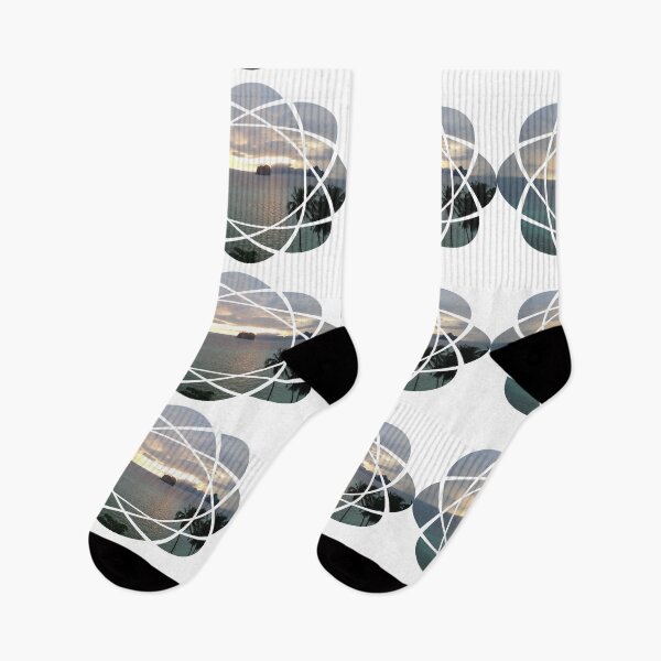Item preview, Sunrise island sea palm circles designed and sold by Zwuck.