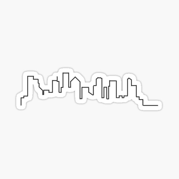 Houston Skyline Stickers Redbubble