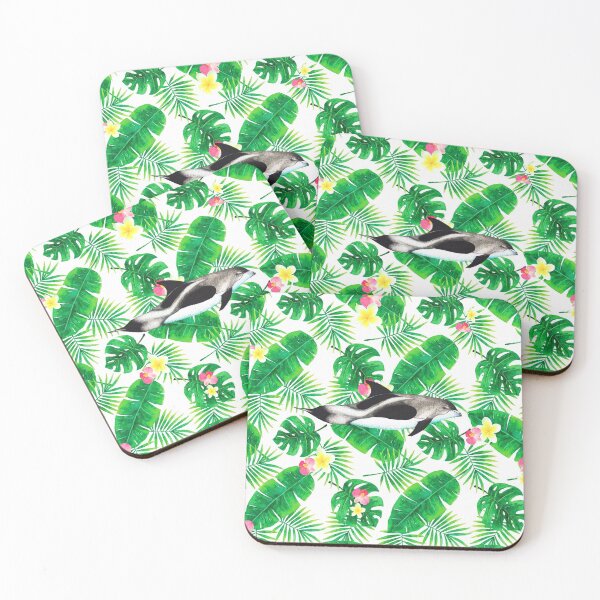 Item preview, White-Beaked Dolphin with Tropical Plants designed and sold by SkySailingArt.