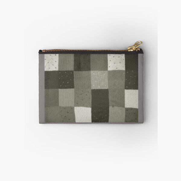 Item preview, black and white knitted patchwork squares designed and sold by pollywolly.