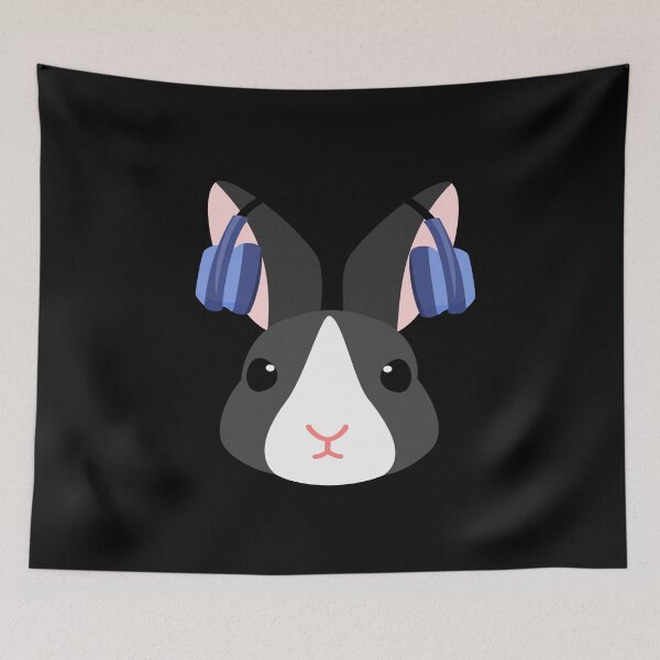 Item preview, Rabbit With Headphones Rabbit Rabbit Cute Cute designed and sold by MooonTees.