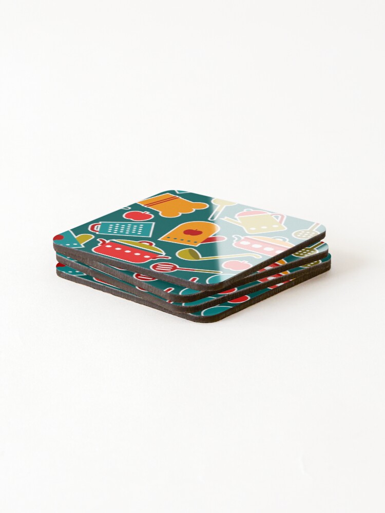 Thumbnail 4 of 5, Coasters (Set of 4), Kitchenware pattern designed and sold by nikolae.