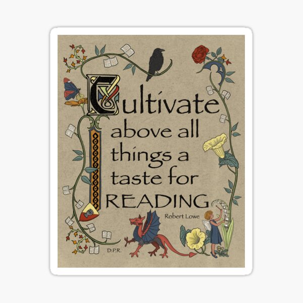 Cultivate a Taste for Reading Sticker