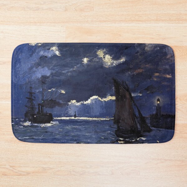 Item preview, A Seascape, Shipping by Moonlight by Claude Monet (1864) designed and sold by allhistory.