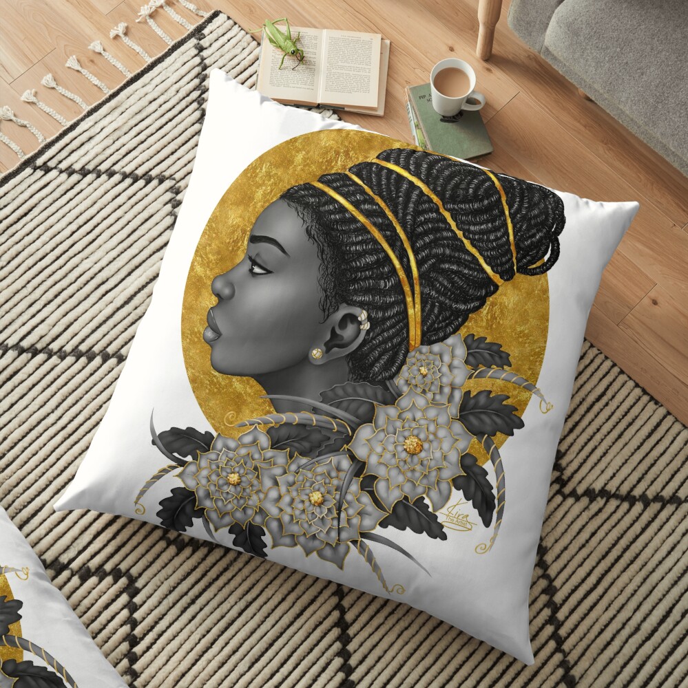 Golden Floor Pillow