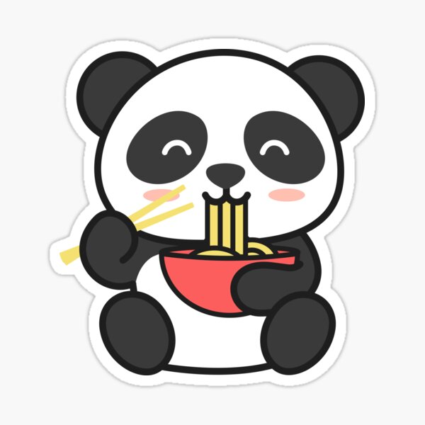 Vista previa del artículo con la obra «Ramen Panda Slurp», diseñado y vendido por machmigo.