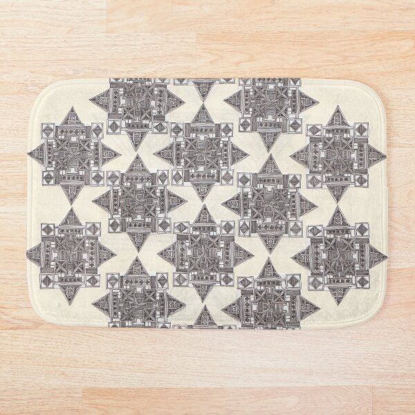 Construct Art Line Drawing 133 Bath Mat