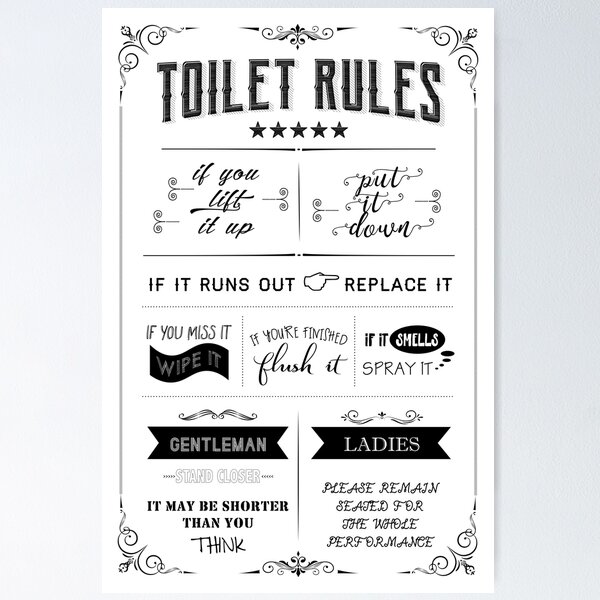 Item preview,  Toilet rules designed and sold by muharko.