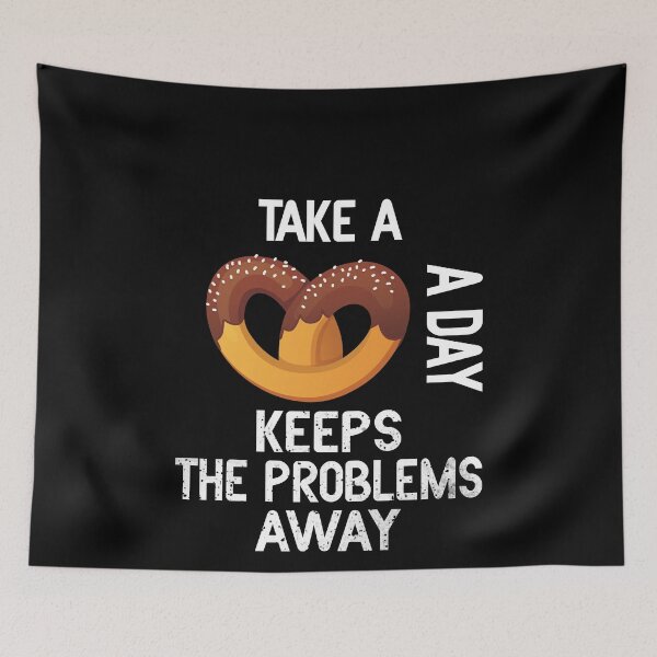 Item preview, Funny Take A Soft Pretzel a Day Keeps The Problems Away T-Shirt designed and sold by thehafdesigner.