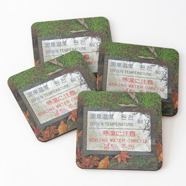 Item preview, Hot water warning sign at an onsen in Japan designed and sold by cuisinecat2.
