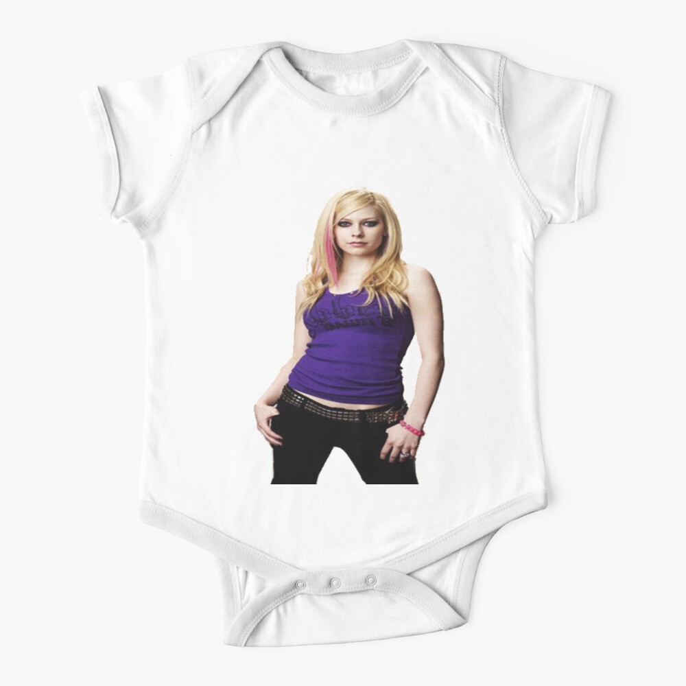 Avril Lavigne Poster Shirt Design Baby One Piece By Wittymillennial Redbubble