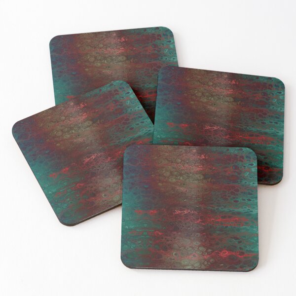 Item preview, Red and Green Abstract Paint Pattern designed and sold by thesnowwhyte.