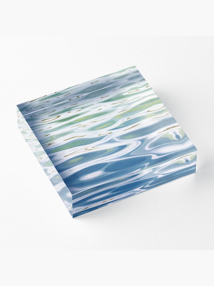 Alternate view of Summer Lake painting Acrylic Block