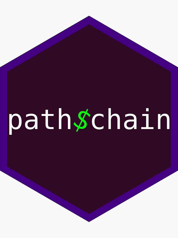 path.chain R package hex sticker by krzjoa