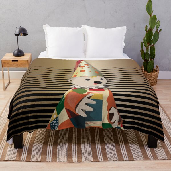 Item preview, Puppeteer colorful with strips gold background (our lovely Baqlaz) designed and sold by Nobiya.
