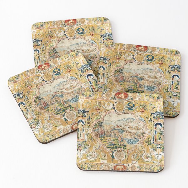 Item preview, THE WHALING Antique Grotesque Flemish Tapestry designed and sold by BulganLumini.