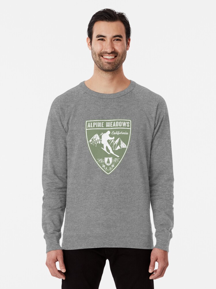 Ski Alpine Meadows California Lightweight Sweatshirt for Sale by