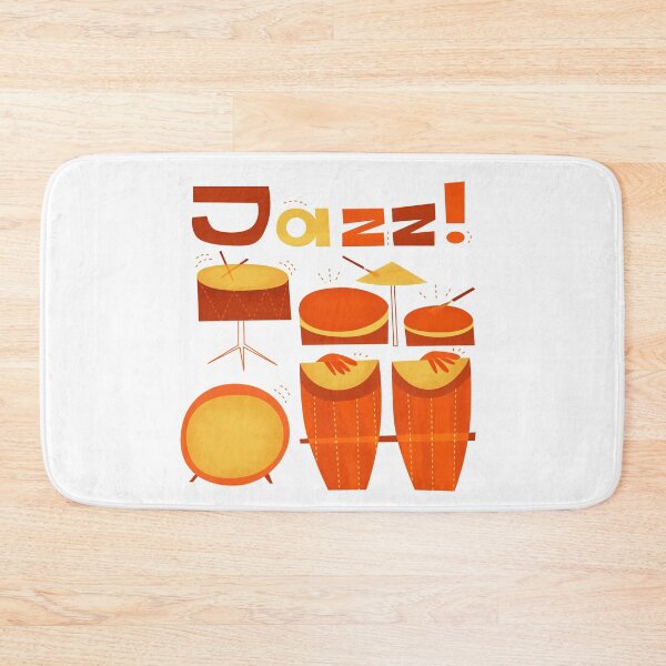 Item preview, Retro Jazz Drums Percussion Orange designed and sold by Amir Abou-Roumié.