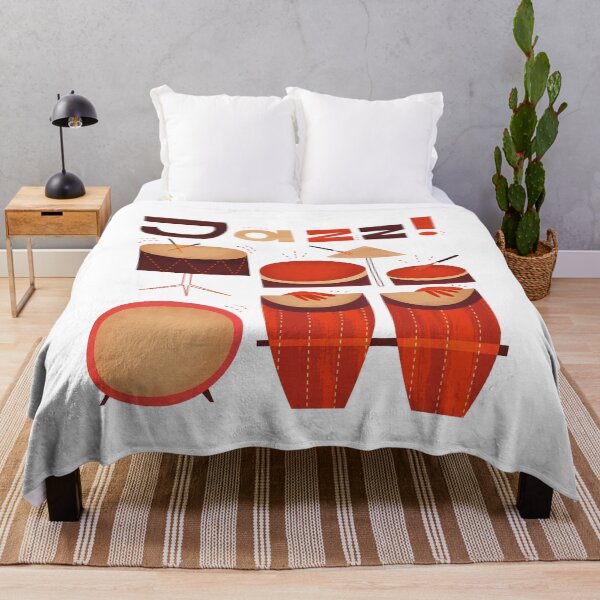 Item preview, Retro Jazz Drums Percussion Red Brown designed and sold by Amir Abou-Roumié.