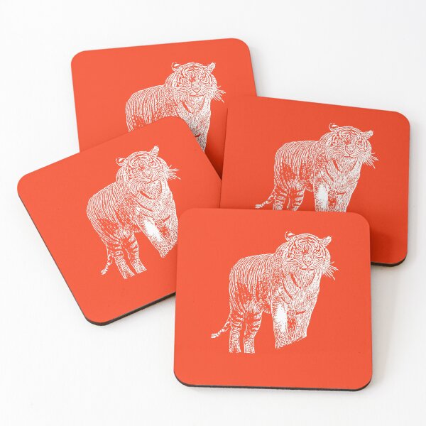 Item preview, Bengal Tiger White Outline designed and sold by designsasstultd.
