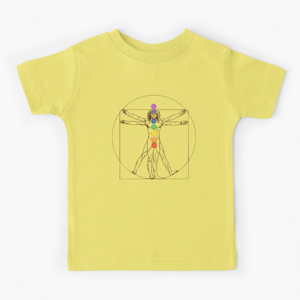 Vitruvian Man Chakras - Funny Art | Kids T-Shirt