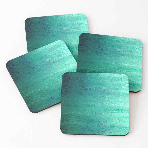 Item preview, Abstract Teal Paint Pour designed and sold by thesnowwhyte.