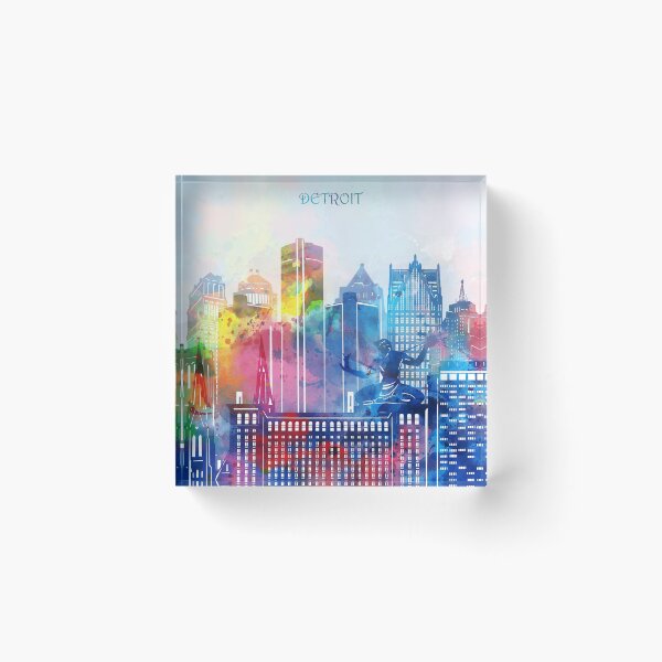 Item preview, detroit skyline designed and sold by BekimART2.