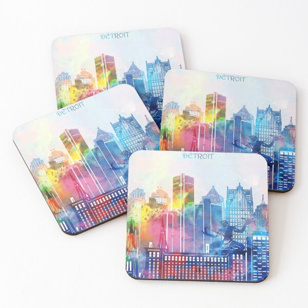 Item preview, detroit skyline designed and sold by BekimART2.