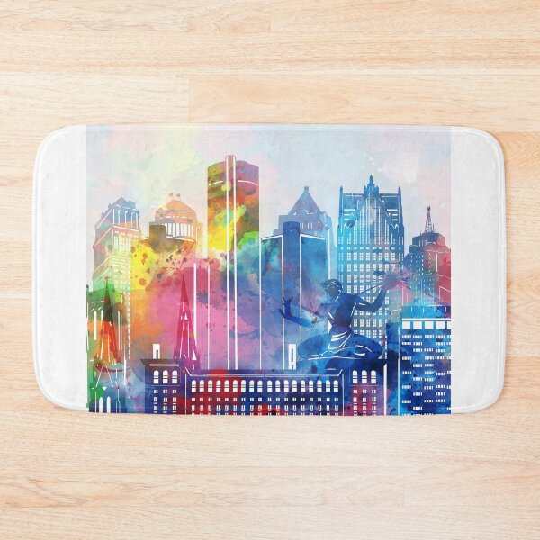 Item preview, detroit skyline designed and sold by BekimART2.