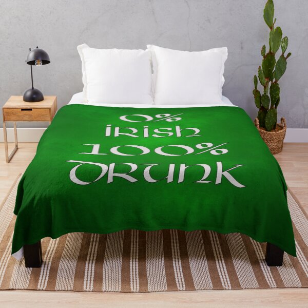 Item preview, 0% Irish 100% drunk - Irish White on Irish Green designed and sold by SolarCross.