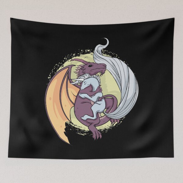 Item preview, Dragon and Unicorn | Loving Embrace designed and sold by anziehend.