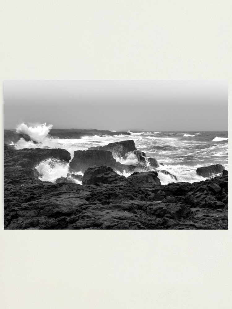 Alternate view of The force of the sea at Reykjanes peninsula Photographic Print