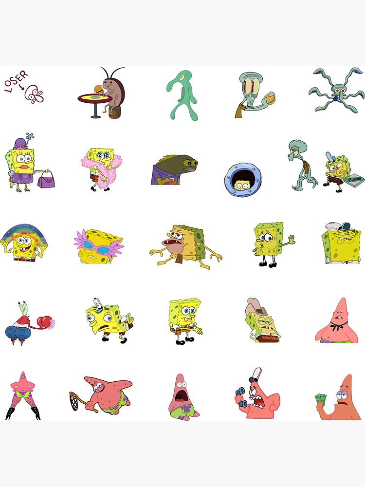 Ultimate Spongebob Sticker Pack Magnet For Sale By Gsill Redbubble