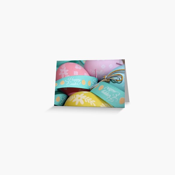 Easter Eggs and Happy Easter Ribbon Poster for Sale by pinkal