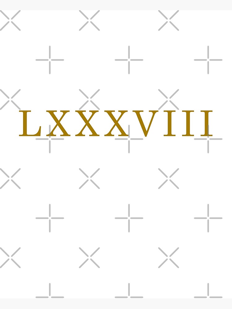 roman-numeral-88-roman-numeral-lxxxviii-roman-numerals-in-gold