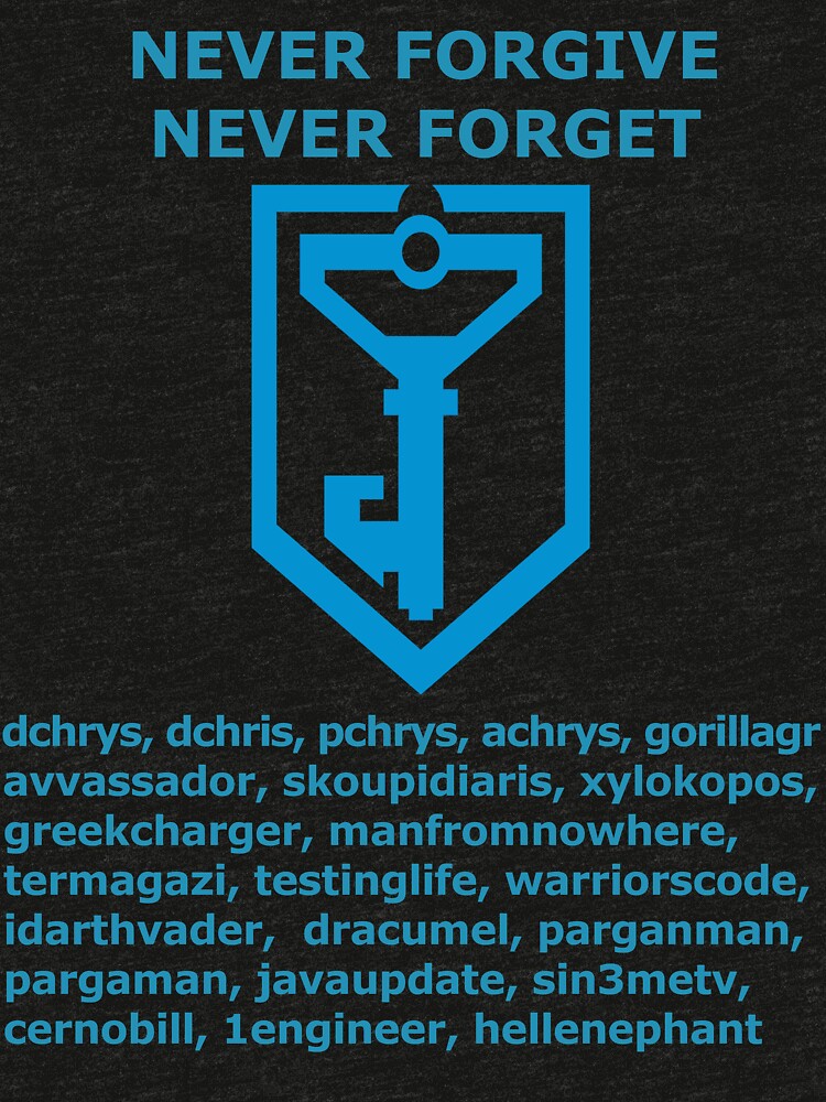 Never Forgive Never Forget T Shirt By Plutonick Redbubble