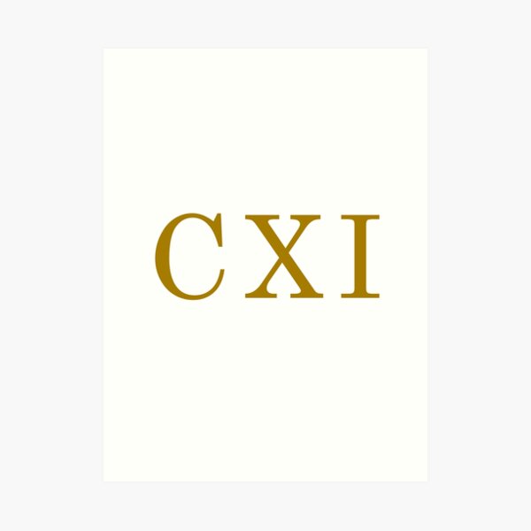 roman-numeral-111-roman-numeral-cxi-roman-numerals-in-gold-art