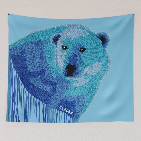 Item preview, Alaska Polar Bear in Northern Lights designed and sold by nadya.