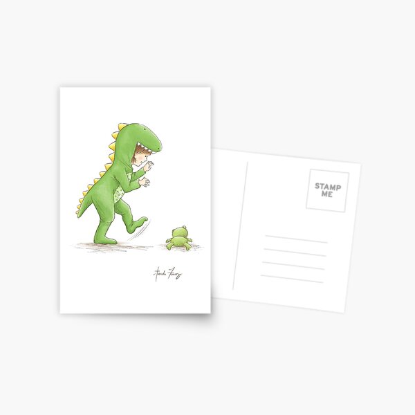 Onesie Crocodile Girl - Greeting Card Postcard