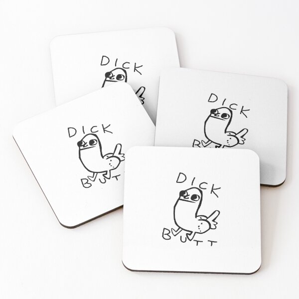 Dickbutt in unexpected places Coasters (Set of 4)