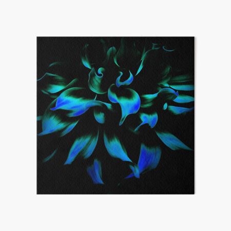 Fiery Blue Flower Art Board Print