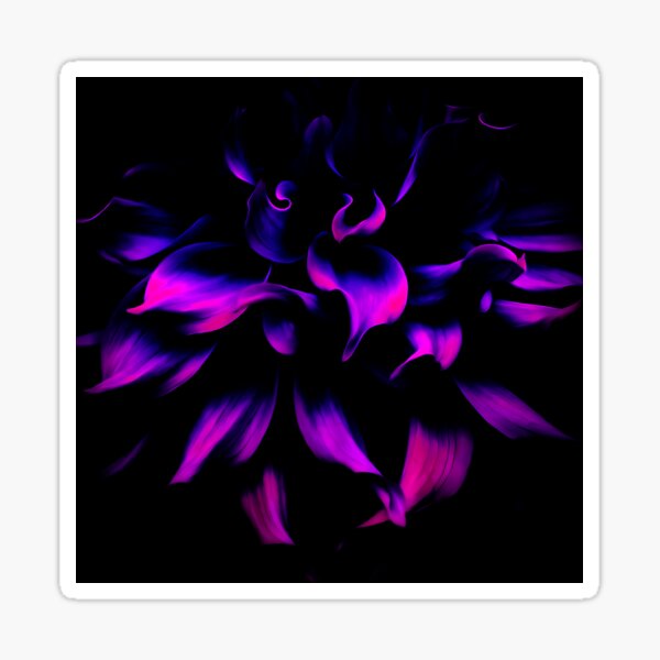 Fiery Purple Flower Sticker