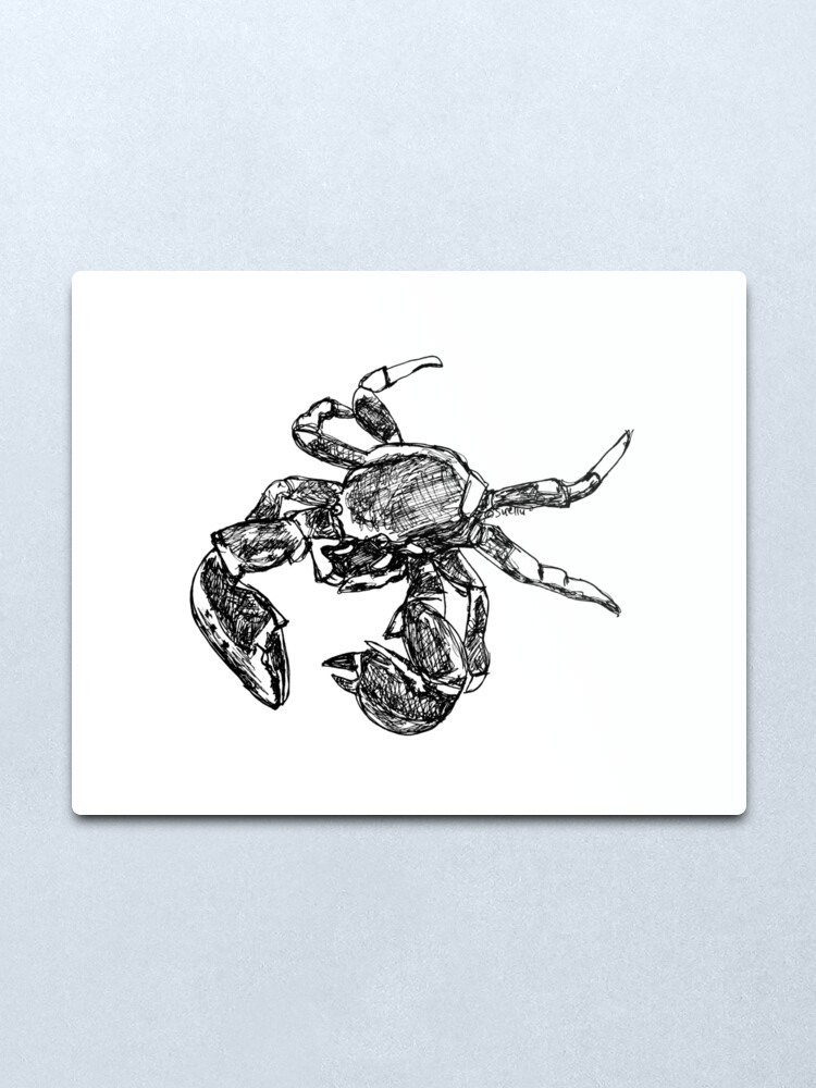 Alternate view of Maria the Crab Metal Print