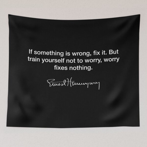 Item preview, If something is wrong fix it ~ Ernest Hemingway designed and sold by Modestquotes.