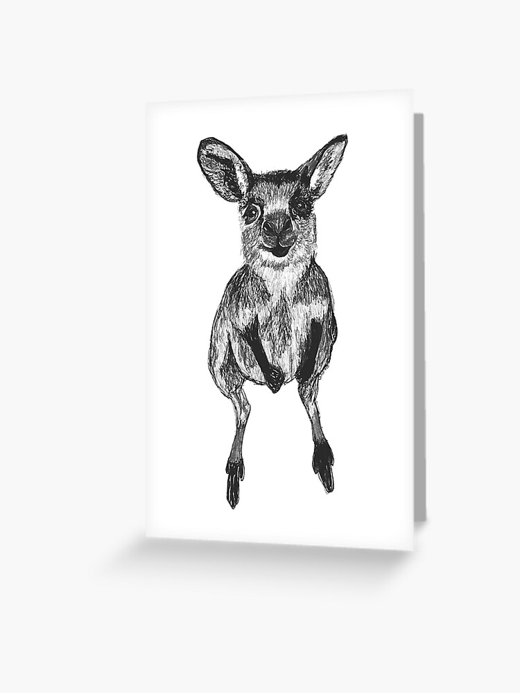 Carte De Vœux Josephine Le Bebe Kangourou Par Wildcard Sue Redbubble