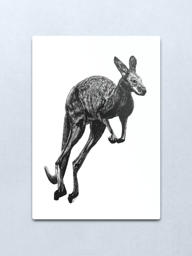 Alternate view of Johnny the Kangaroo Metal Print